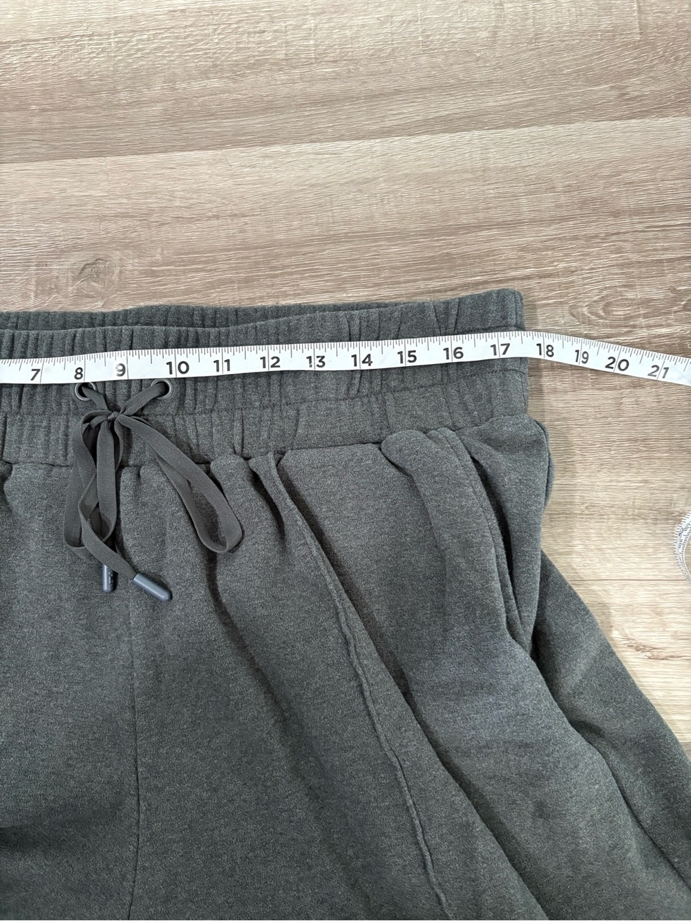 Women’s Pop flex Petite Wide-Leg Drawstring Lounge Pants - Charcoal - Picture 8 of 10